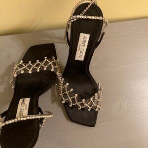 Jimmy Choo rhinestone ankle sandals, size 41